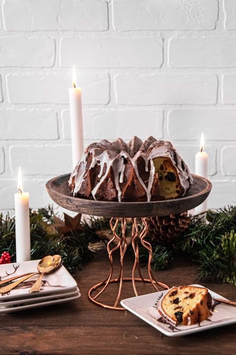 Mixed fruit ricotta bundt cake