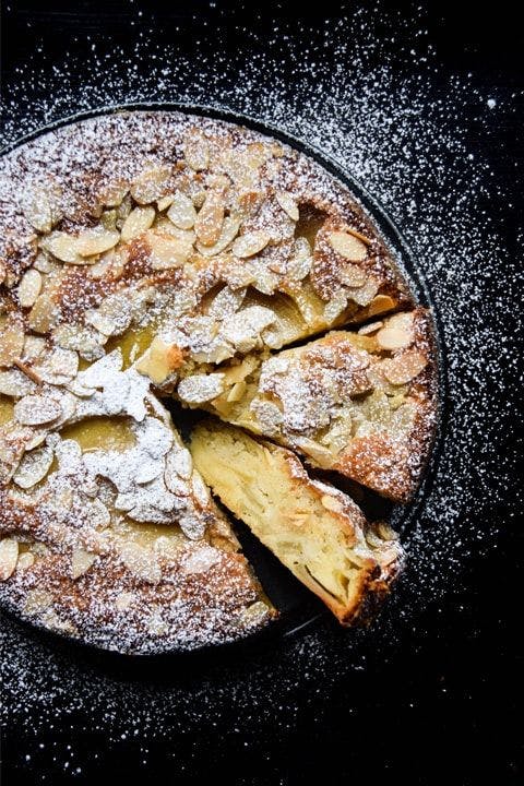 French apple almond cake