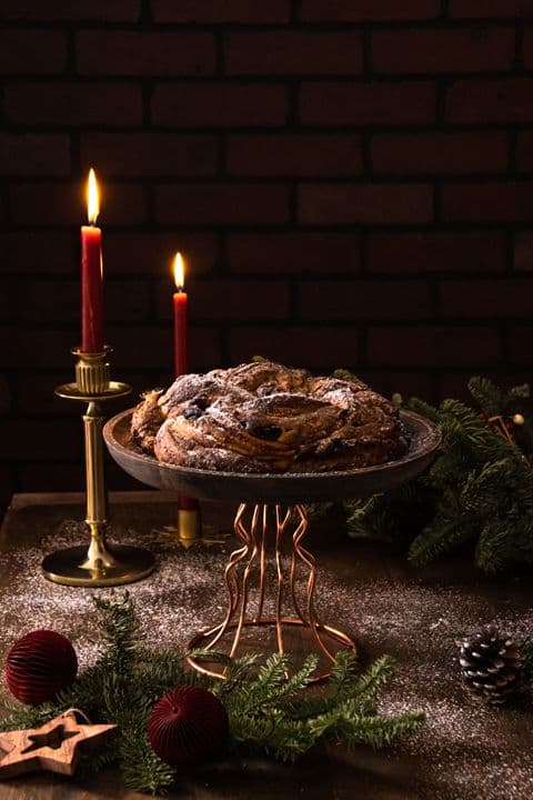 Cherry pistachio stollen
